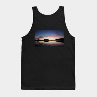 Beautiful clouds and lake landscape after sunset Tank Top